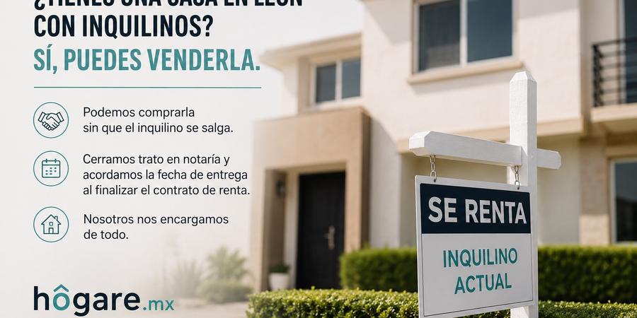 Portada ¿Puedo vender mi casa en León si todavía tiene inquilinos?