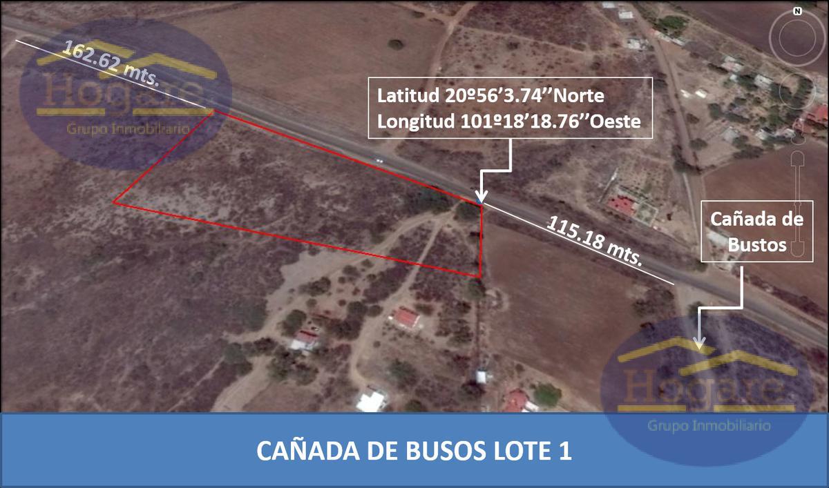 Terreno en venta sobre carretera a Puentecillas y Cuevas Ex Hacienda "Cañada de Bustos" Guanajuato, Gto.