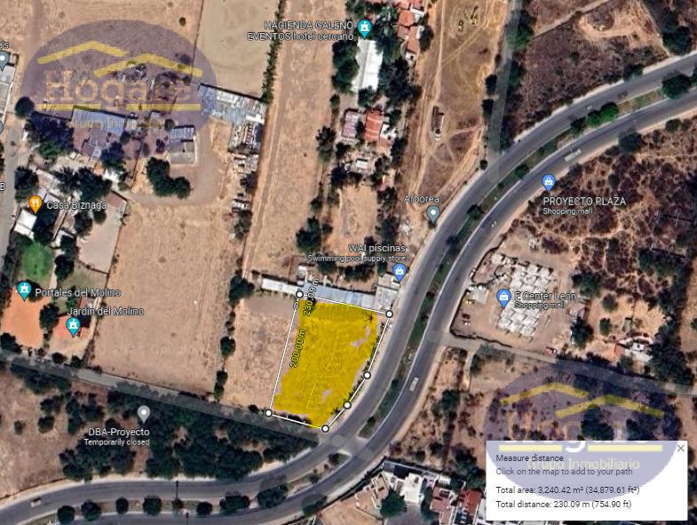 Terreno en  Renta en esquina Avenida del Molino Residencial, Zona Norte León Gto