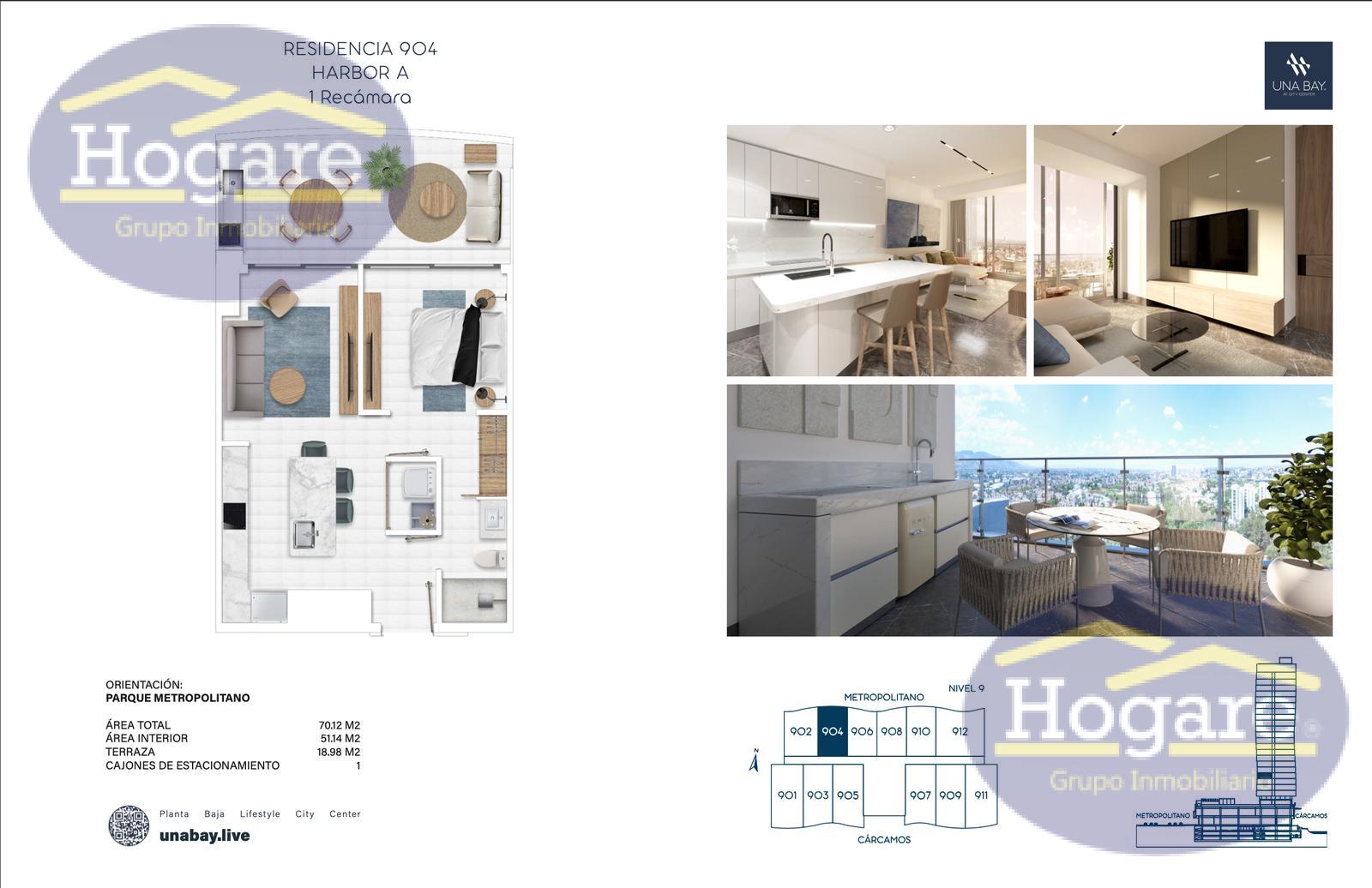 DEPARTAMENTO EN PREVENTA - UNA BAY, EXCELENTE INVERSIÓN, PRECIO DE VENTA CON BONO DE DESCUENTO POR $ 200,000.00 UNA BAY, City Center, León, Gto.