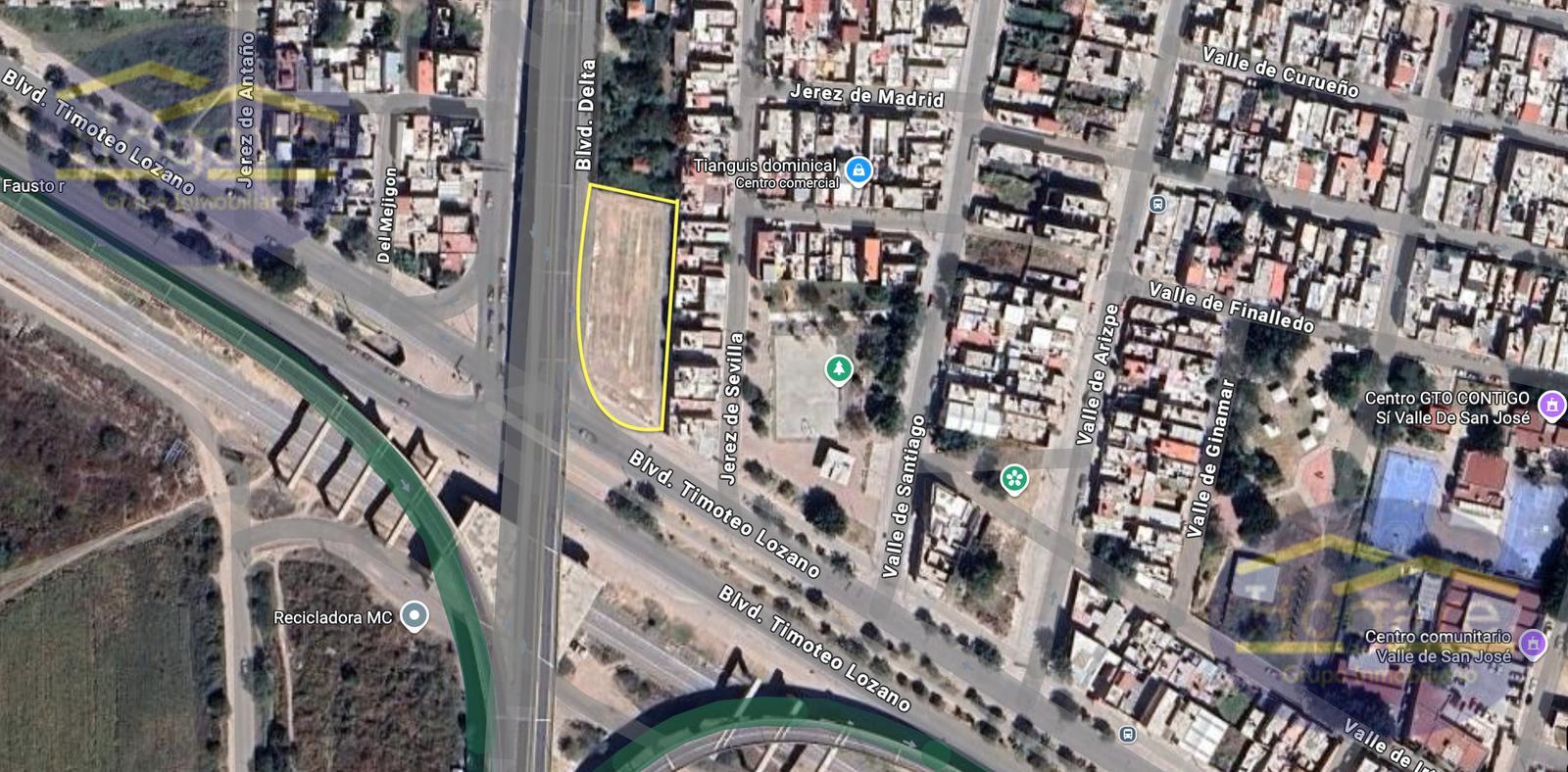 TERRENO EN RENTA ESQUINA BLVD DELTA Y TIMOTEO LOZANO, JESÚS MARÍA, LEÓN GTO
